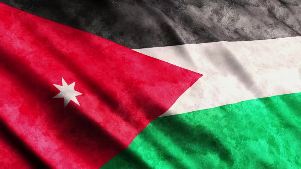 Stock Footage Waving D Flag Of Jordan Live Wallpaper - Free Download