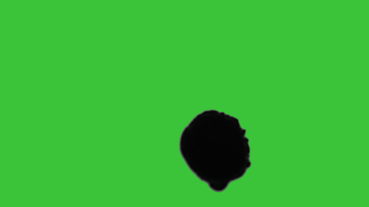 Stock Video Big Drops Of Black Ink Falling On Green Background Live Wallpaper For PC - Free Download