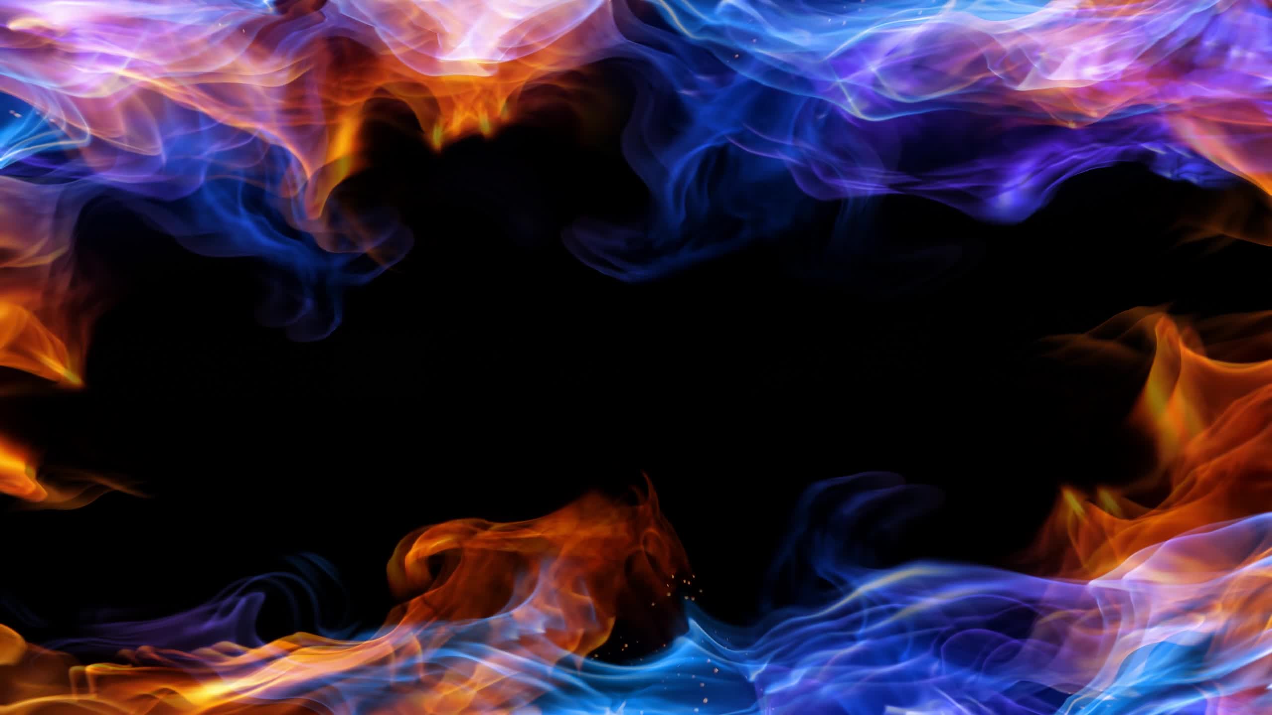 Red  Blue  Flame  Abstract  2K  Live  Wallpaper - Free Download