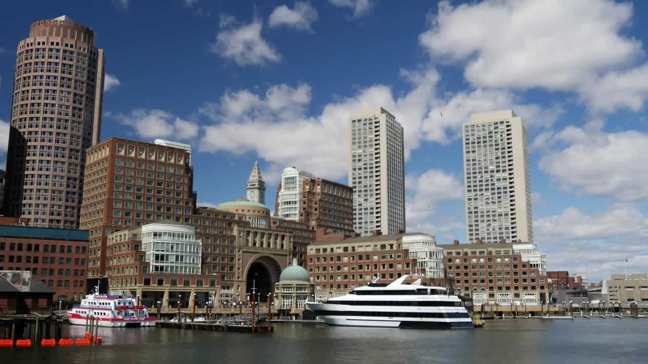 Free Video Stock time lapse of boston skyline Live Wallpaper - Free Download