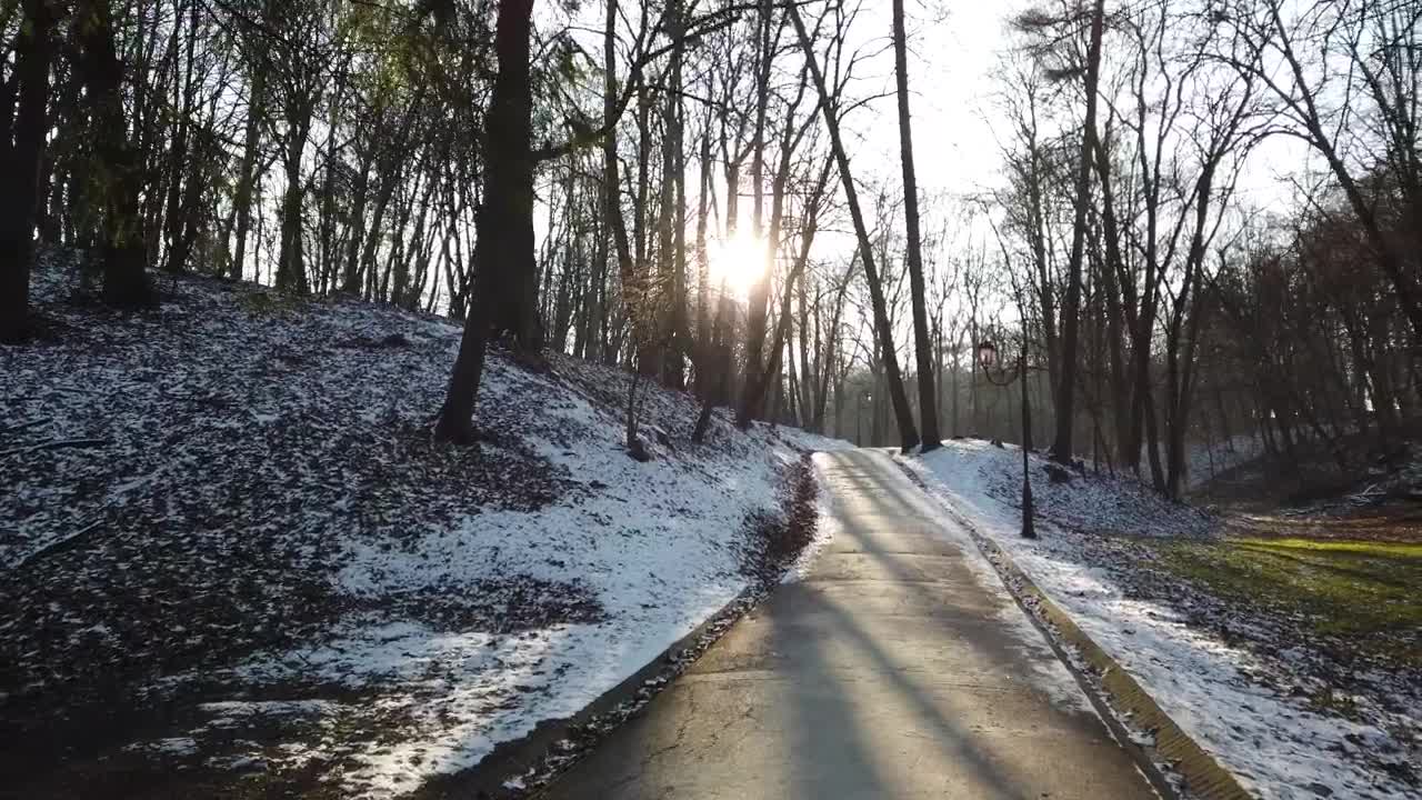 Stock Video Melting Snow Across A Par Animated Wallpaper - Free Download
