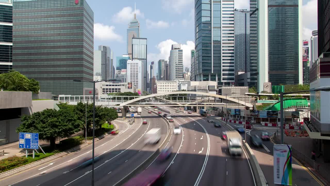 Stock Video Hong Kong Highway With Fast Traffic Animated Wallpaper - Free Download