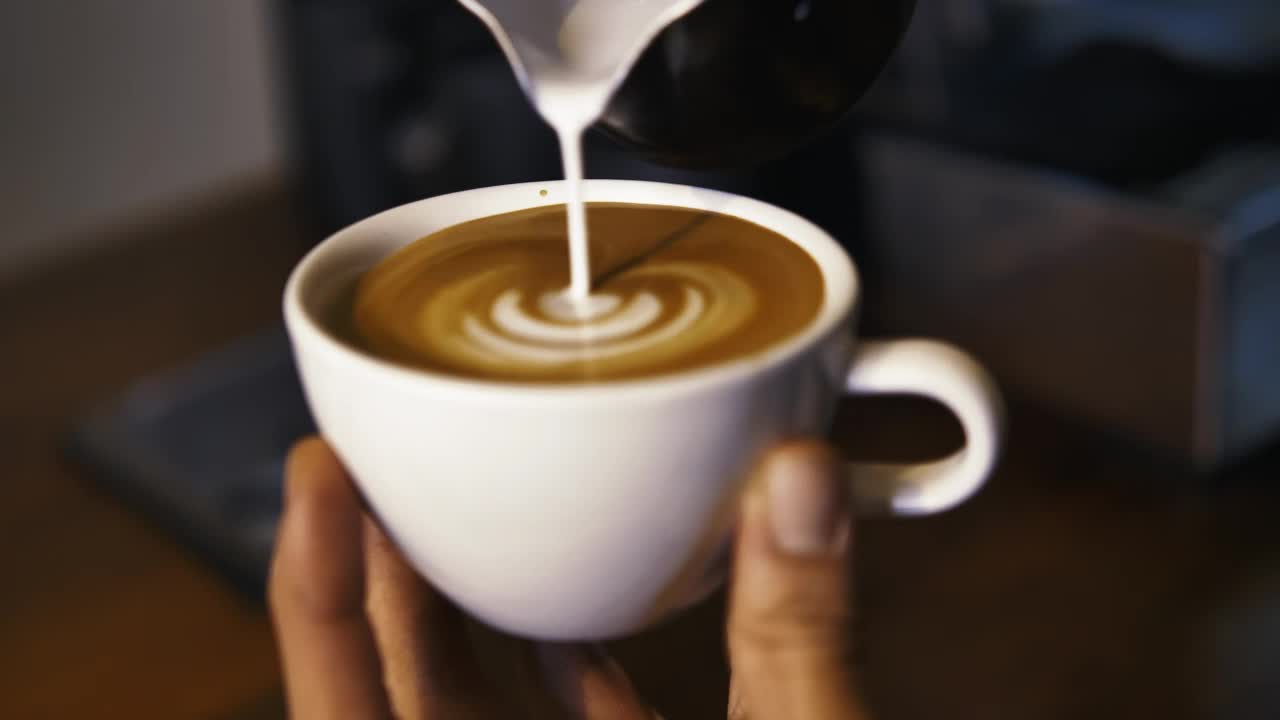 Free Stock Video Serving A Sparkling Cappuccino In A Cup Live Wallpaper - Free Download