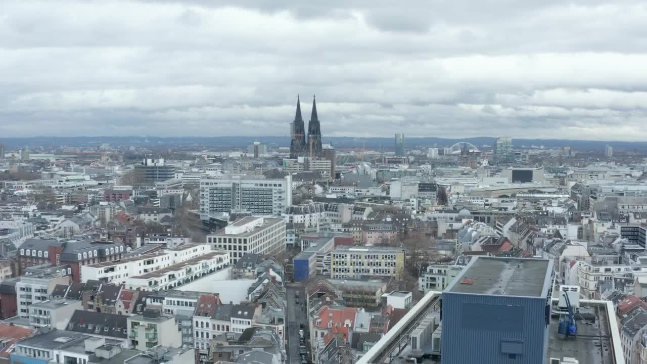 Stock Video Down Shot In A German City Aerial Skyline View Live Wallpaper For PC - Free Download
