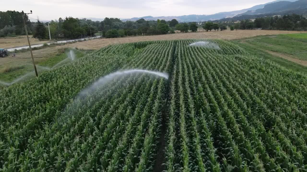 Stock Video Flying Over Fields Of Crops Being Watered Live Wallpaper For PC - Free Download