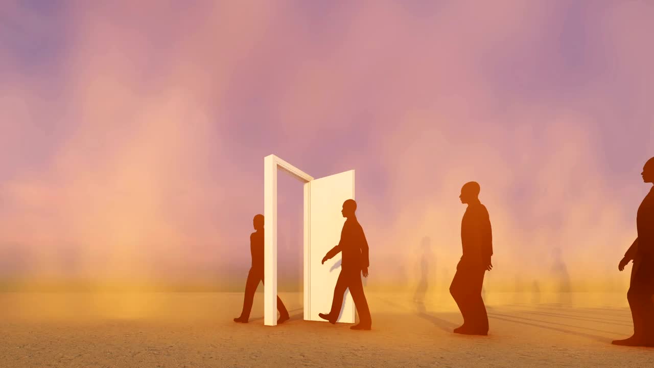Free Stock Video Row Of Men Crossing A Gate In A Desert Live Wallpaper - Free Download