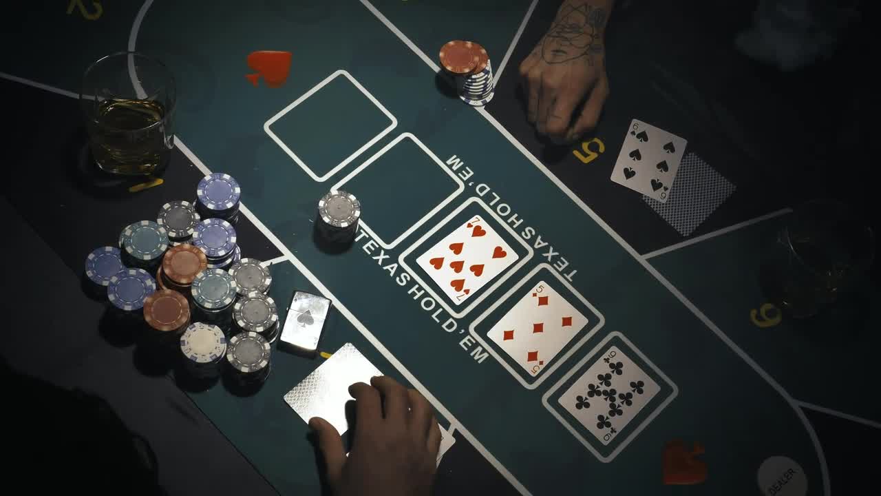 Free Video Stock top view of a poker board in a casino Live Wallpaper - Free Download
