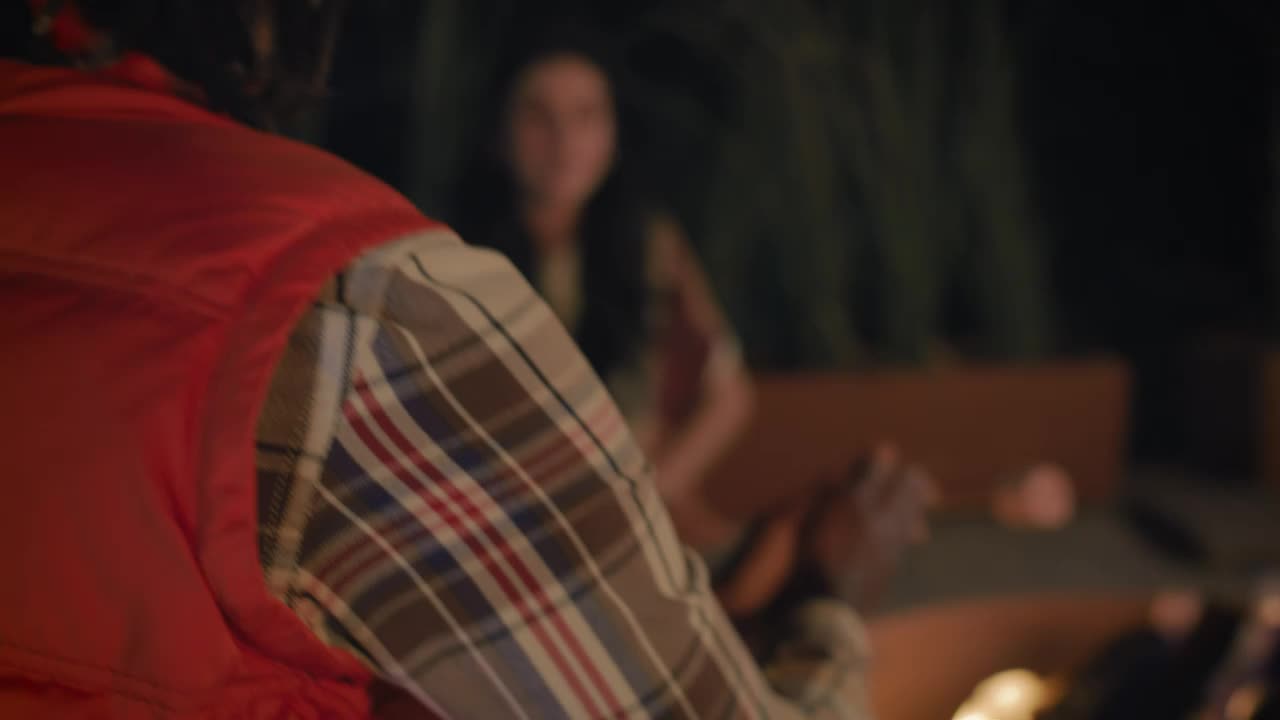 Free Stock Video Young Man Warming His Hands At A Campfire Live Wallpaper - Free Download