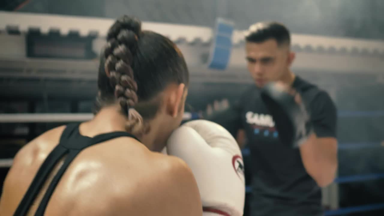 Free Stock Video Woman Doing Kickbox Movements With A Coach Live Wallpaper - Free Download