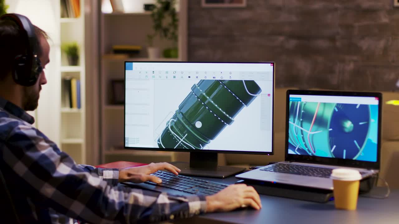 Stock Video Creating A Model On The Computer Live Wallpaper For PC - Free Download