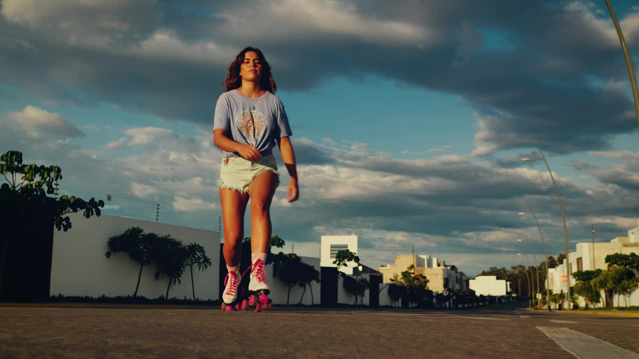 Free Video Stock Skating Down An Empty Street In The Evening Sun Live Wallpaper - Free Download