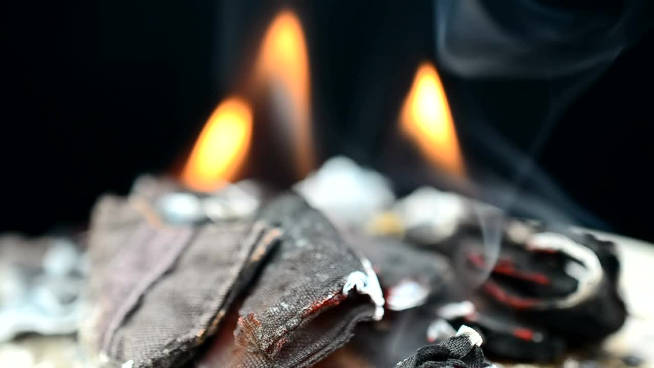 Stock Video Fabric On Fire In A Dark Room Live Wallpaper For PC - Free Download