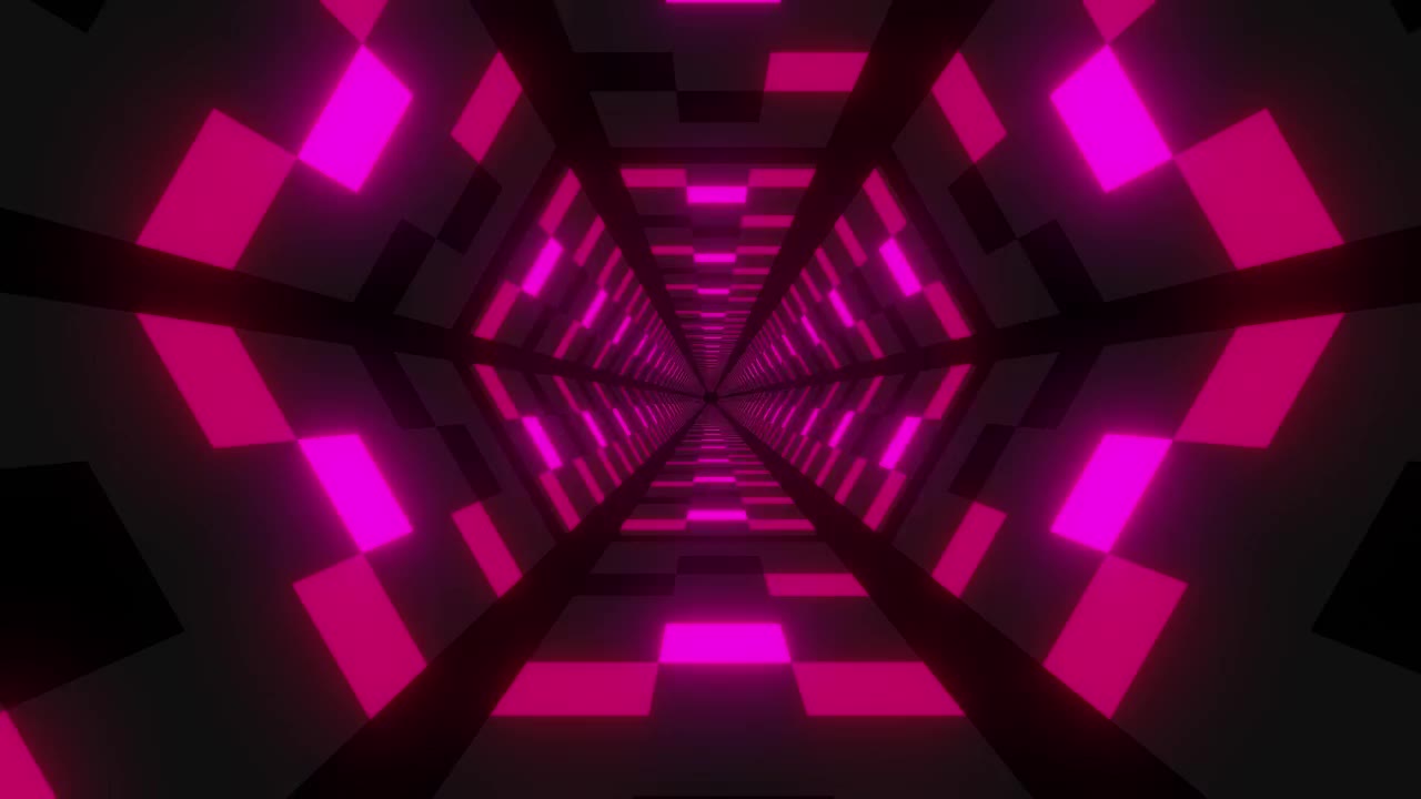 Stock Video Futuristic Hexagonal Tunnel With Walls Live Wallpaper For PC - Free Download
