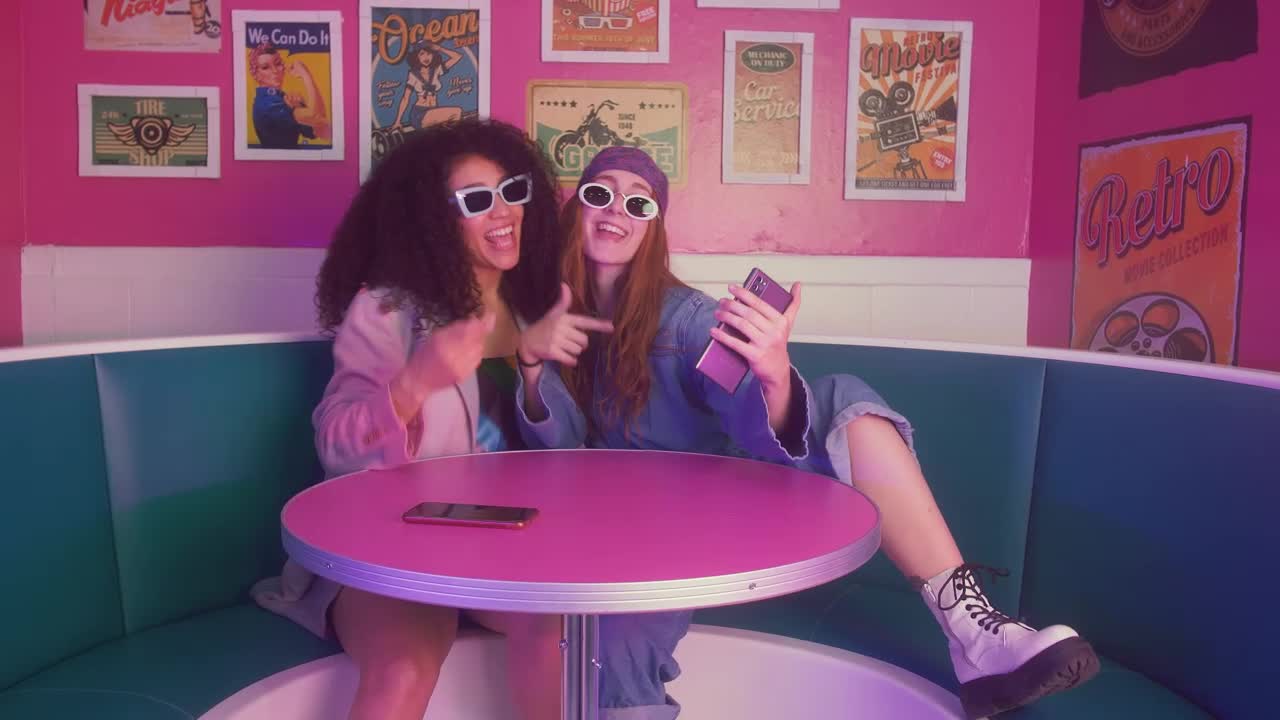 Free Stock Video Two Girls Dancing In A Retro Restaurant Live Wallpaper - Free Download