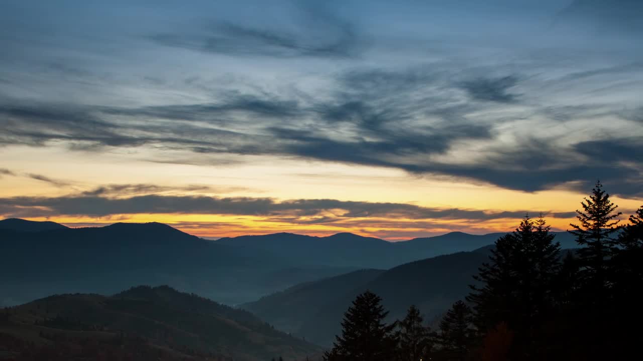 Stock Video Mountainous Landscape During Dusk Time Lapse Live Wallpaper - Free Download