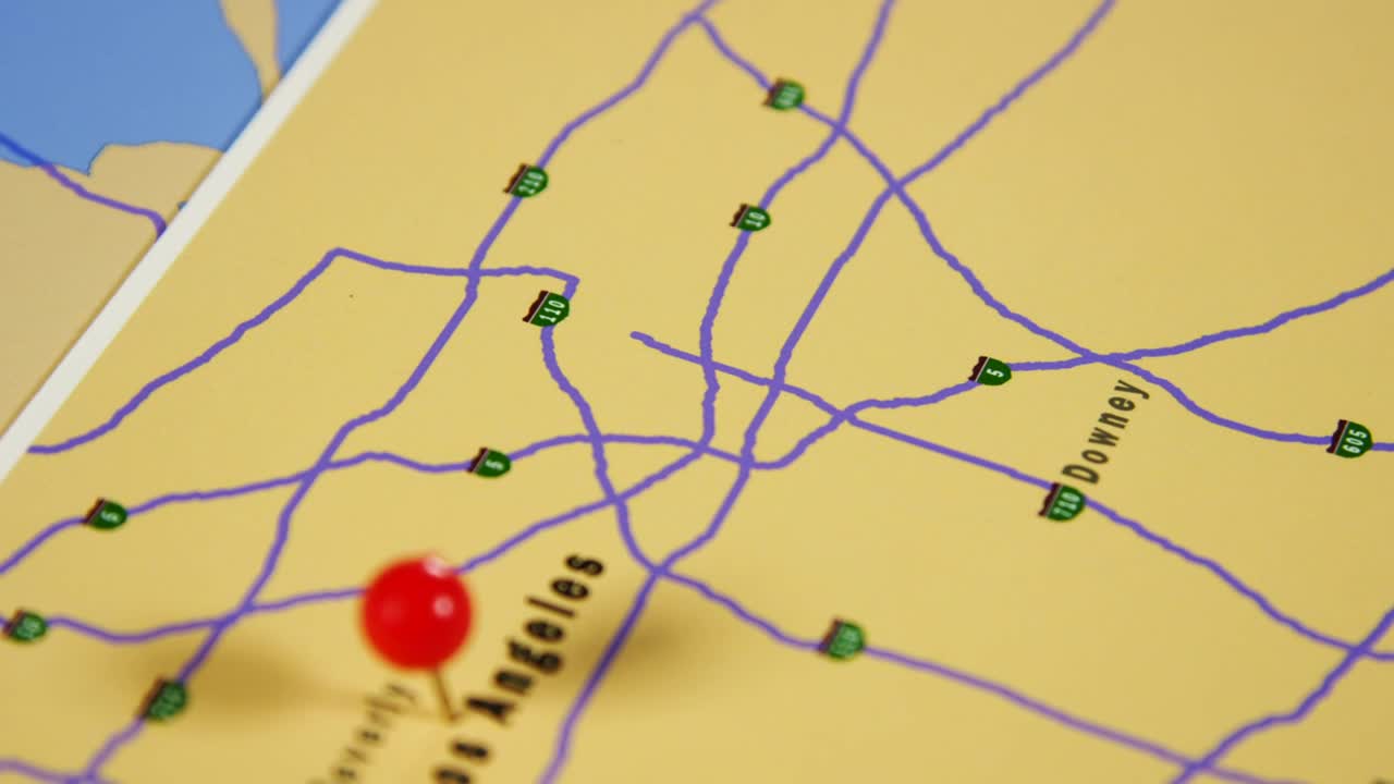 Stock Video Los Angeles Pinned On A Map Animated Wallpaper - Free Download