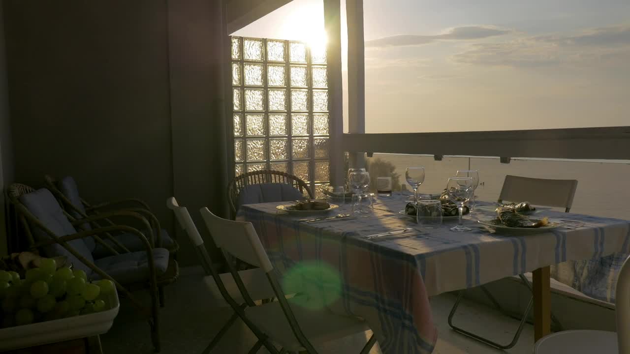 Free Stock Video Serving A Family Dinner On The Balcony Live Wallpaper - Free Download