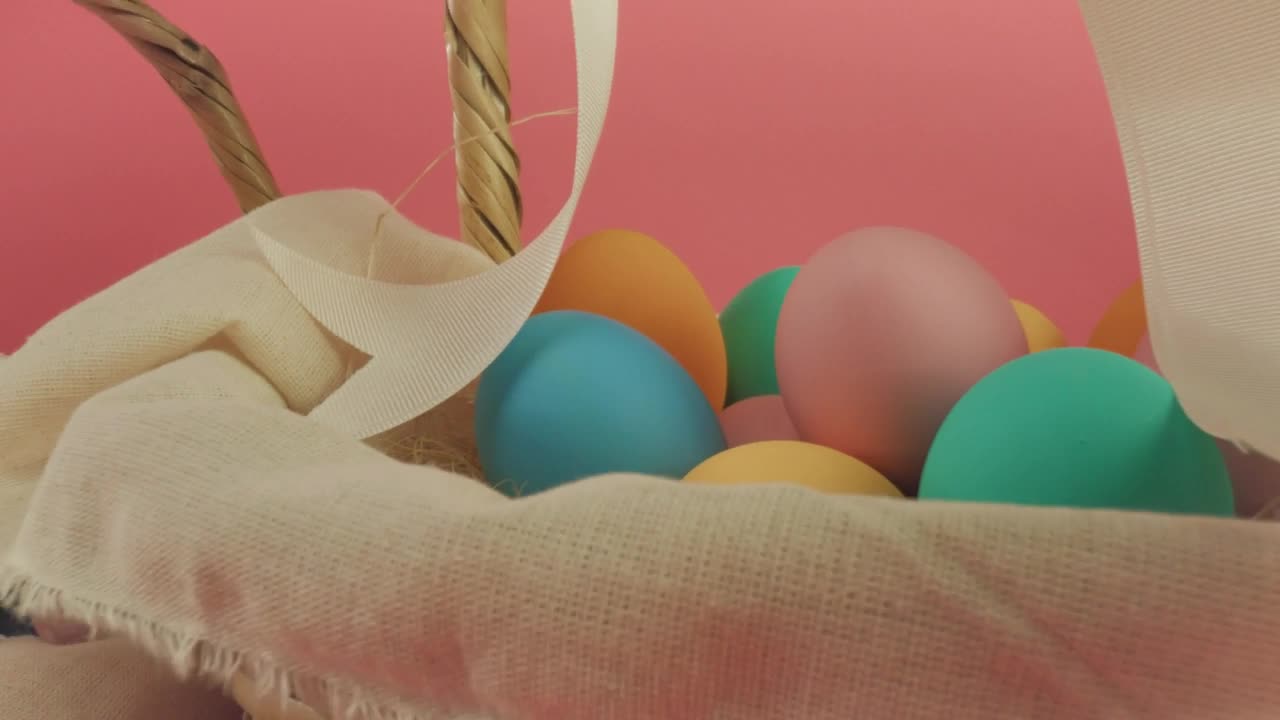 Stock Video Colored Easter Eggs In Two Baskets Live Wallpaper For PC - Free Download