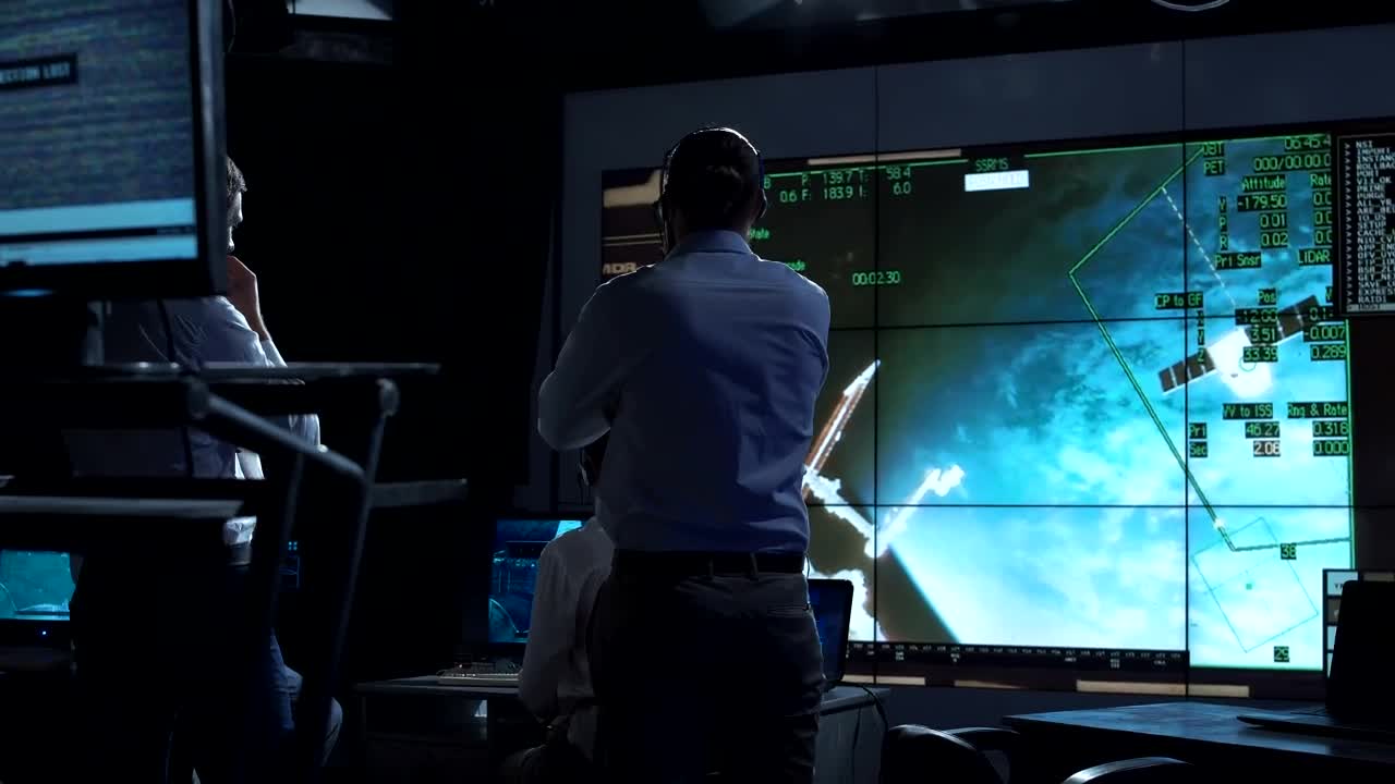 Stock Video Happy People In Space Mission Success Animated Wallpaper - Free Download