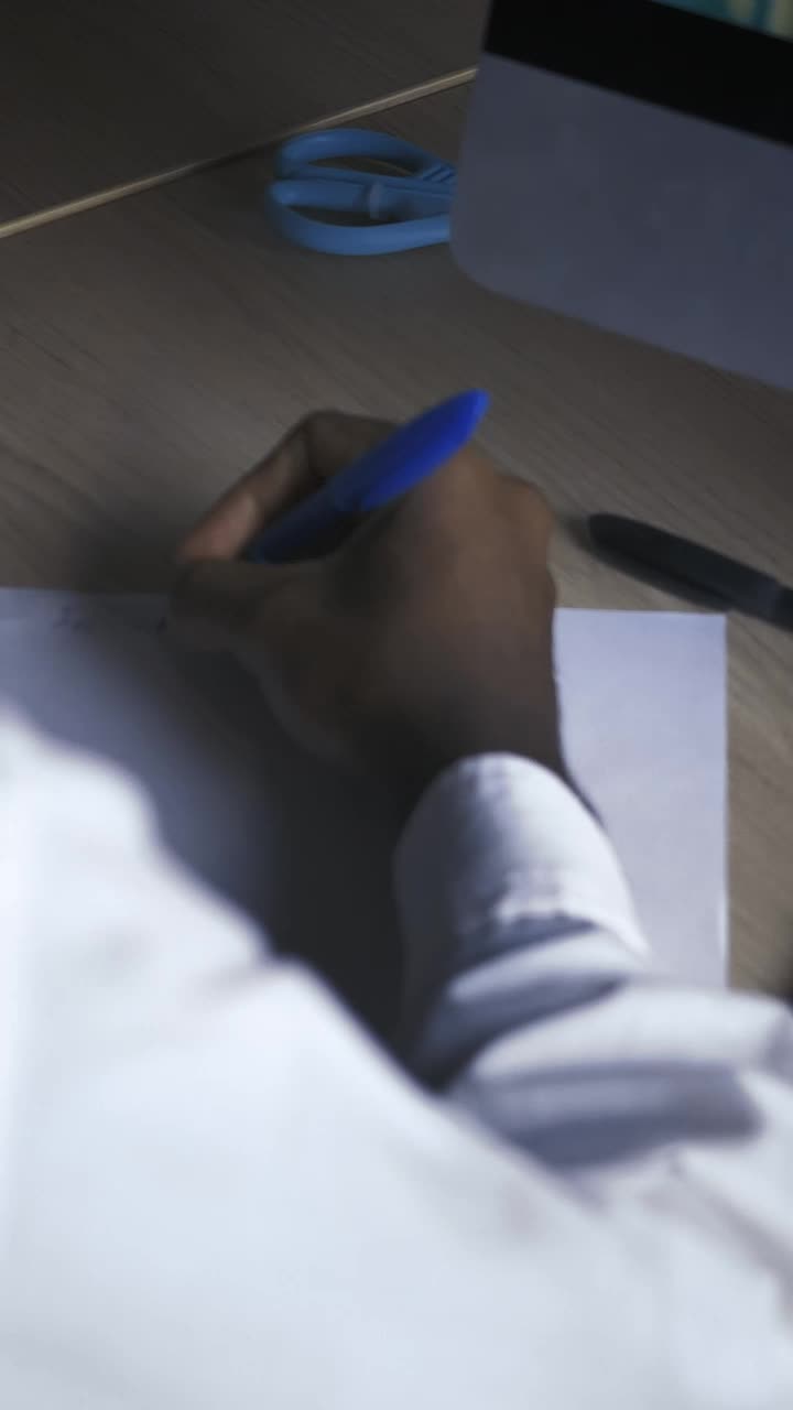 Stock Video Hand Of A Man Writing On A Sheet On A Live Wallpaper For PC - Free Download