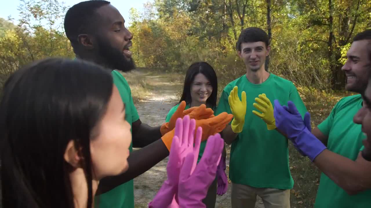 Free Video Stock team celebrating as they finish work Live Wallpaper - Free Download