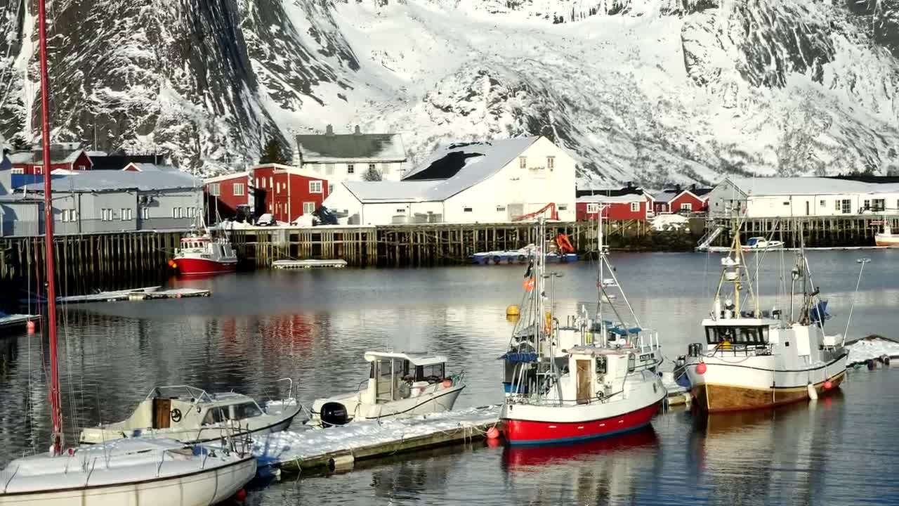 Stock Video Fishing Ships And A Rustic Town Live Wallpaper For PC - Free Download