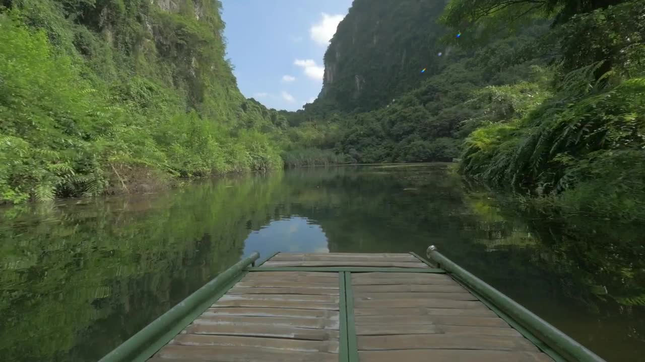 Free Video Stock taking a boat down a river in vietnam Live Wallpaper - Free Download