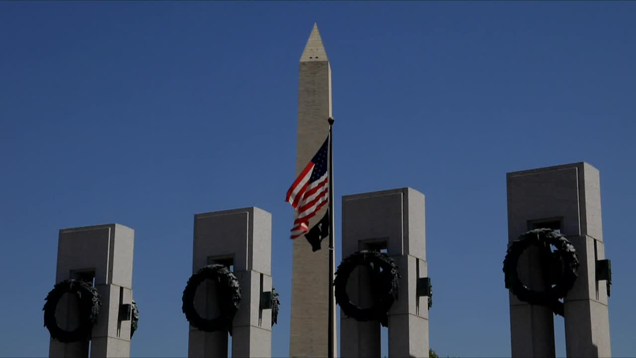 Stock Video Flags At The Washington Monument Live Wallpaper For PC - Free Download