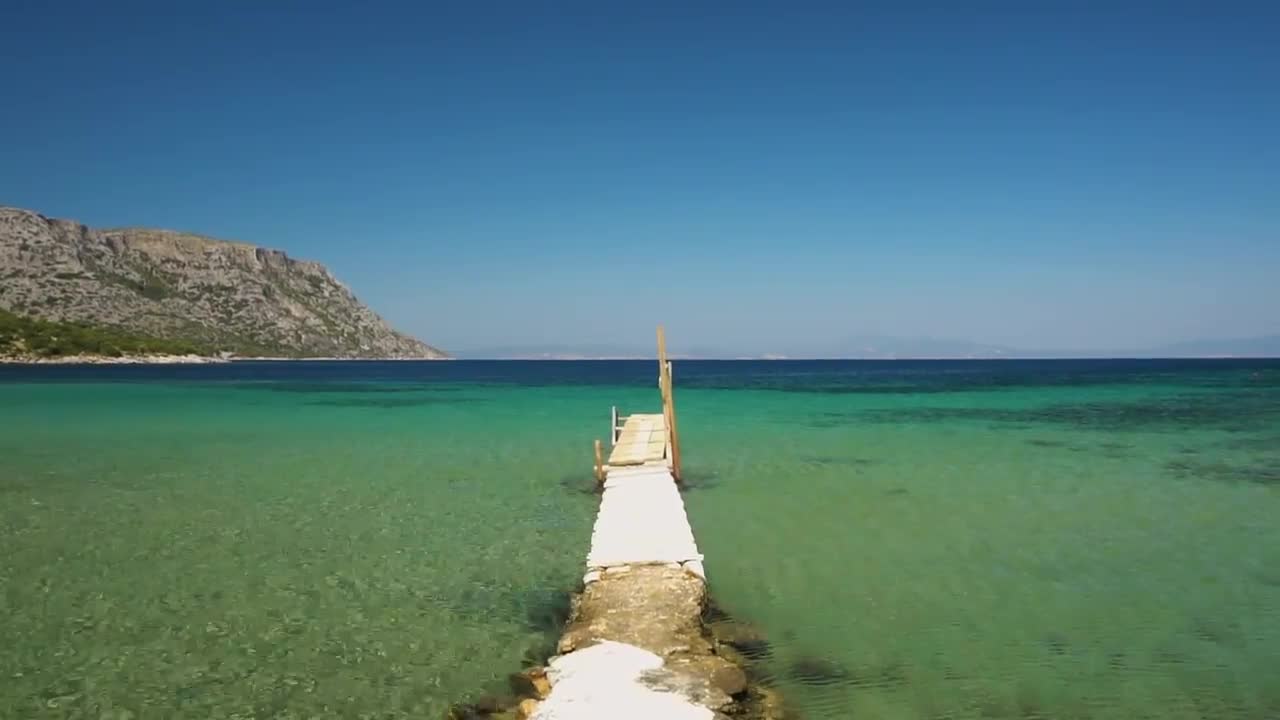 Stock Video Beach Pier On Turquoise Waters Live Wallpaper For PC - Free Download