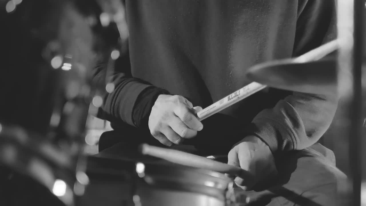 Stock Video Person Playing Drums With Drum Sticks Live Wallpaper - Free Download