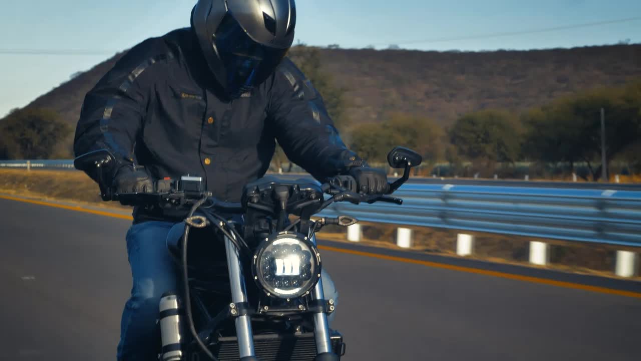Free Stock Video Riding A Motorcycle Speeding Down A Road At Sunset Live Wallpaper - Free Download