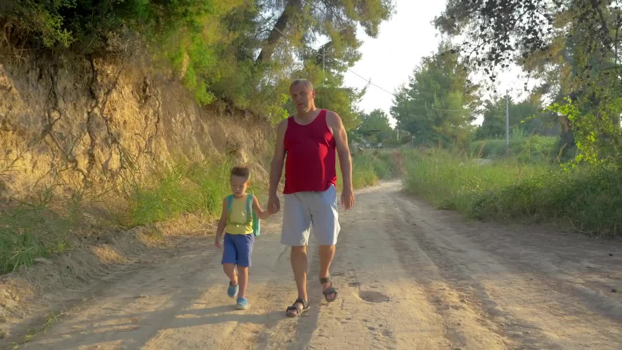 Stock Footage Walking With His Grandfather Live Wallpaper - Free Download