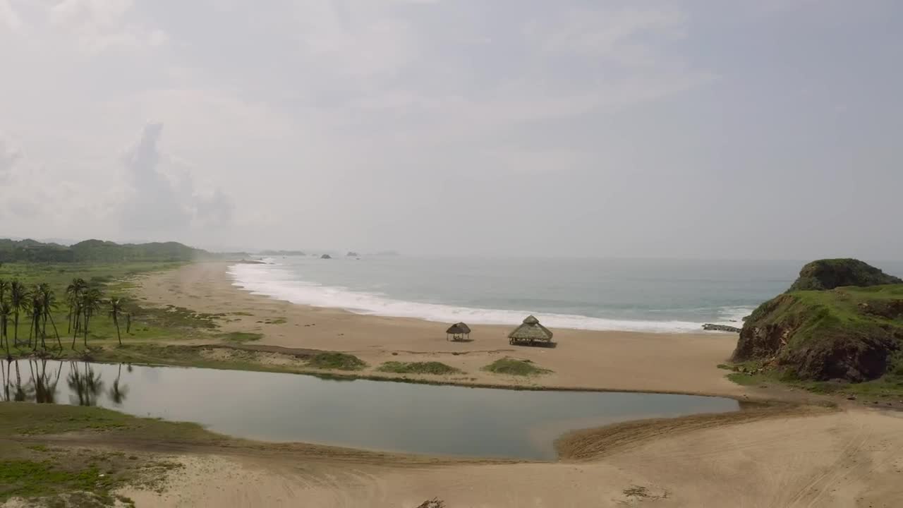 Stock Footage Virgin Lonely Beach With A Palapa Live Wallpaper - Free Download
