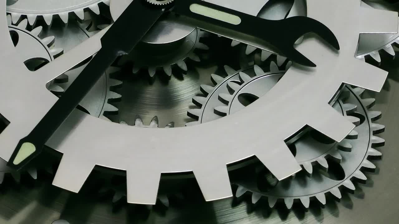 Stock Video Gears Of A Steel Watch Working Live Wallpaper For PC - Free Download