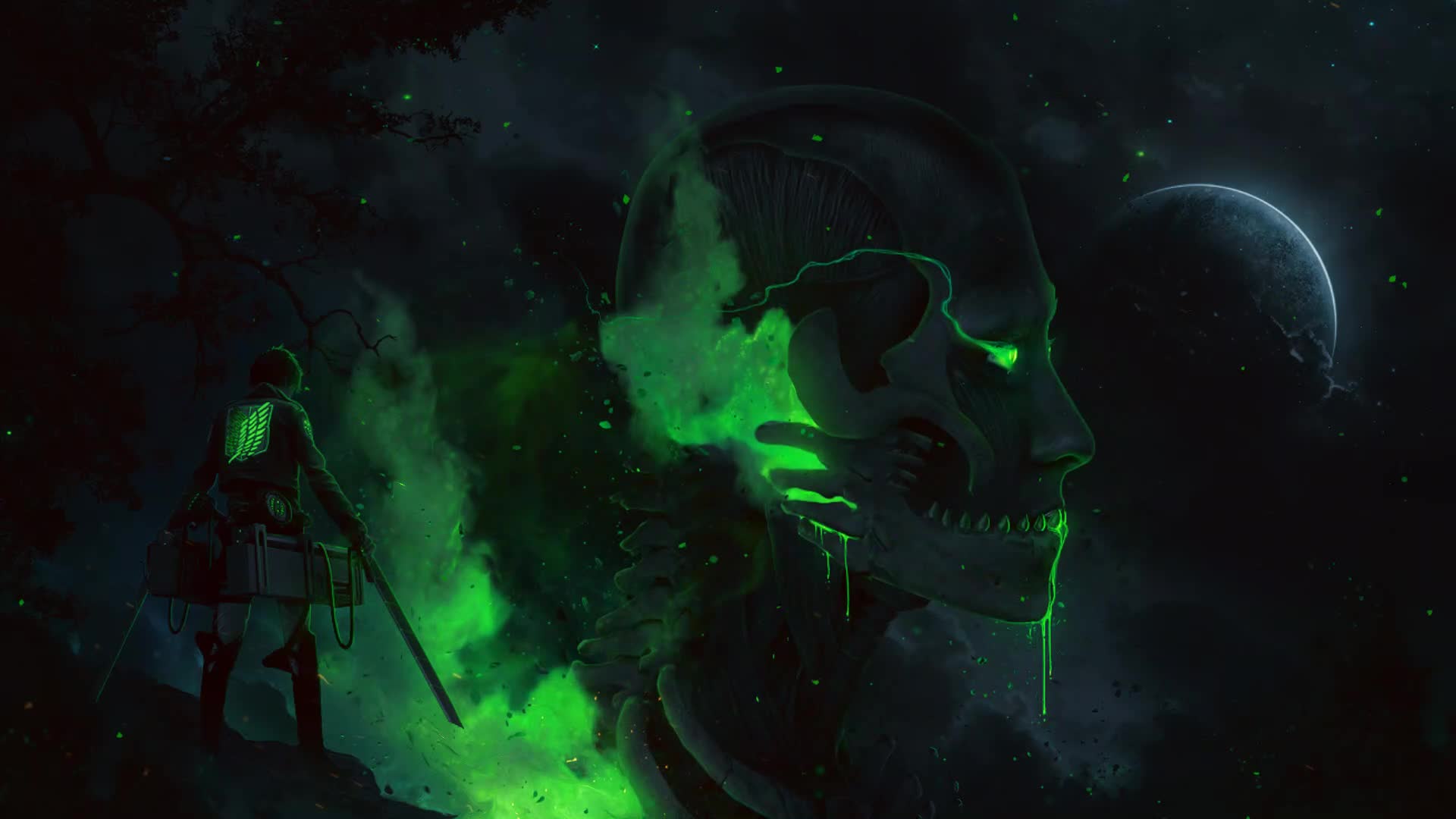 Anime Attack on Titan Green Live Wallpaper - Free Download