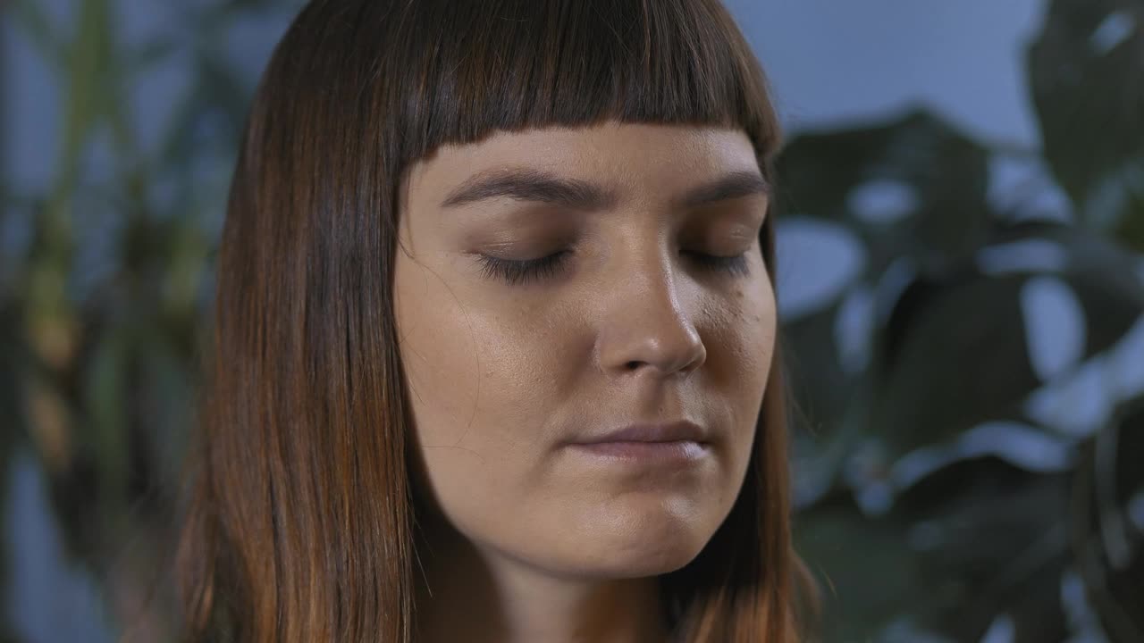 Stock Video Face Of A Woman Slowly Opening Her Eyes Live Wallpaper For PC - Free Download