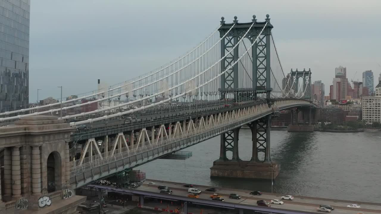 Stock Video New York Vehicular Bridge Aerial View Live Wallpaper - Free Download