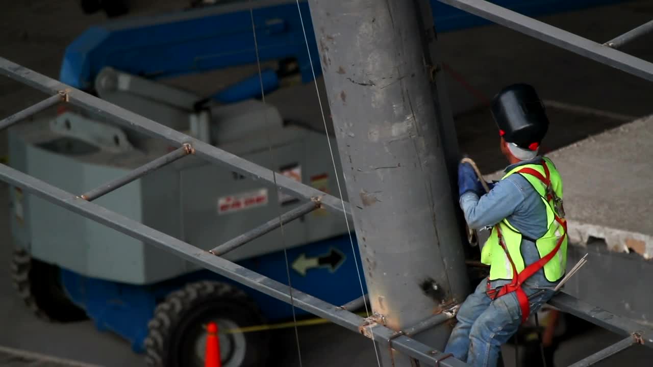 Stock Footage Welder Working At A Construction Live Wallpaper - Free Download