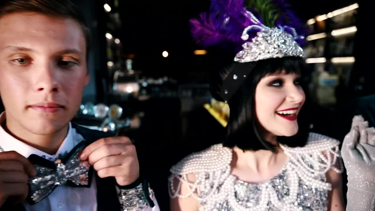 Stock Video People Wearing Retro Theme Party Costumes At A Bar Live Wallpaper - Free Download