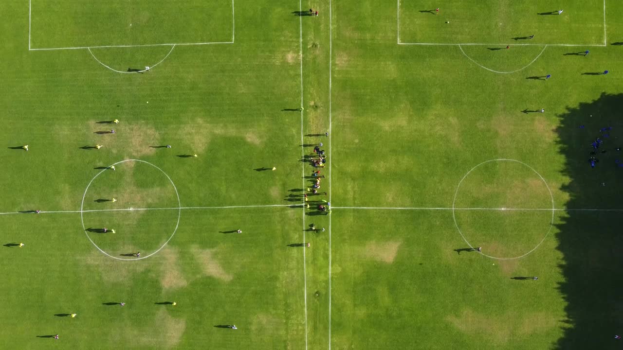 Stock Video Pair Of Soccer Court In A View From Above Live Wallpaper - Free Download
