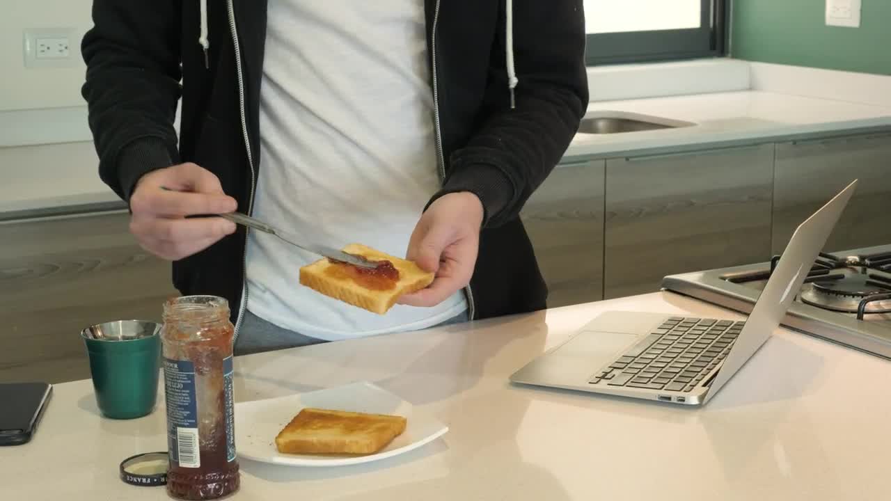 Video Stock Person Putting Jam On Toast Live Wallpaper Free - Free Download