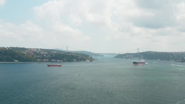 Stock Video Large Ships Leaving Istanbul Smal Animated Wallpaper - Free Download