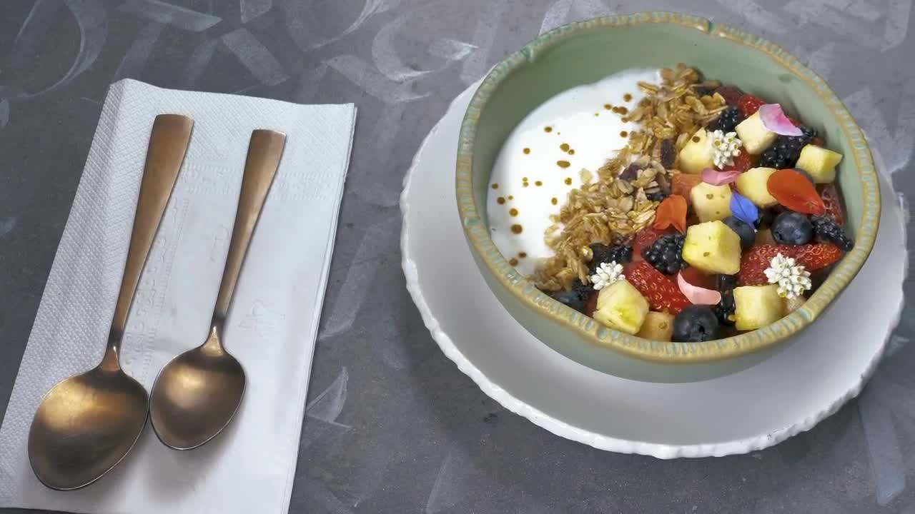 Stock Video Healthy Breakfast And Smoothie Animated Wallpaper - Free Download