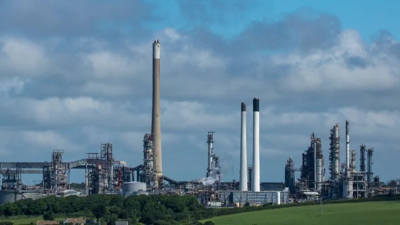 Video Stock Power Plant Seen From Afar Live Wallpaper Free - Free Download