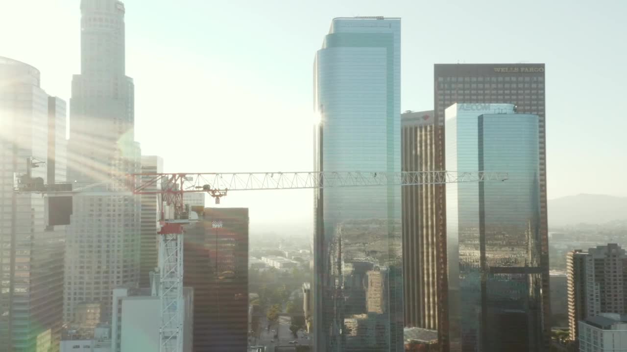Stock Video Panoramic View Of A City From A Crane Live Wallpaper - Free Download