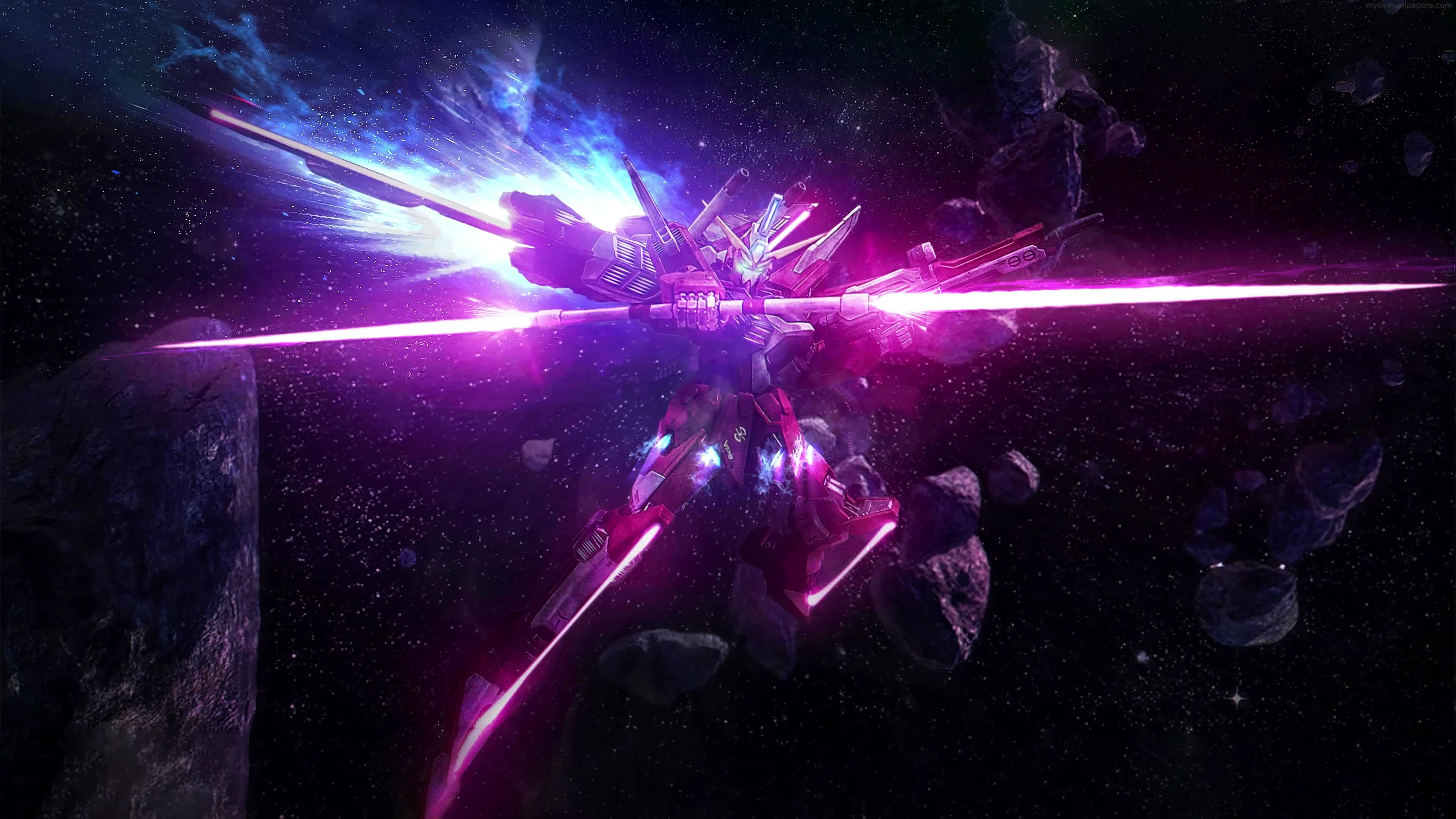 Anime ZGMF X19A Infinite Justice Gundam 4K Live Wallpaper - Free Download