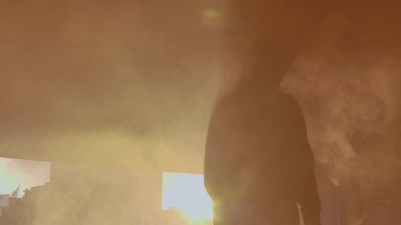 Free Stock Video Silhouette And Smoke At Sunset Live Wallpaper - Free Download