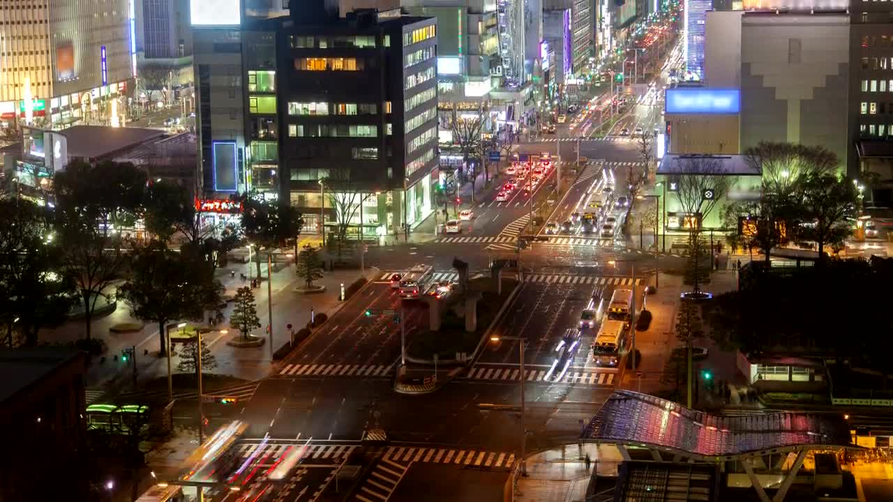 Stock Video Nagoya Street With Fast Traffic Live Wallpaper - Free Download