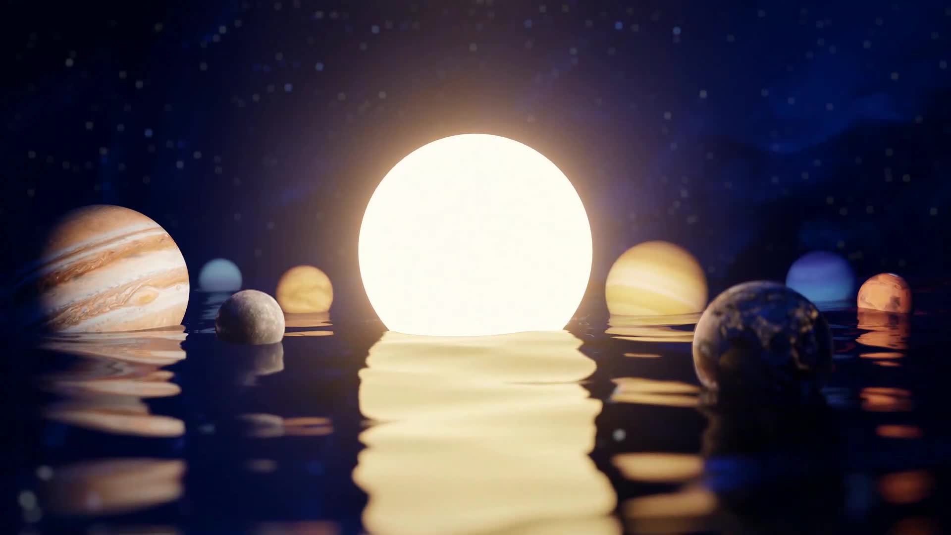 Solar System in Ocean Live Wallpaper - Free Download