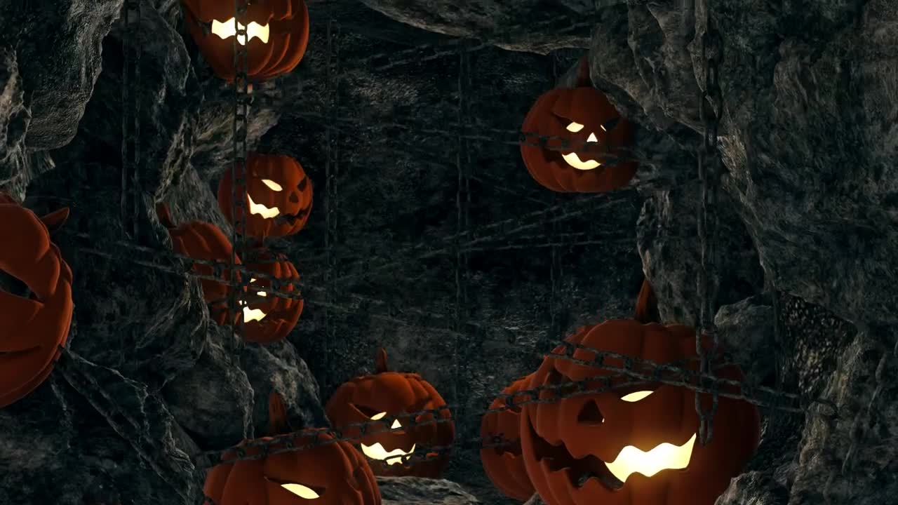 Free Stock Video Scary Caves With Happy Halloween Sign Live Wallpaper - Free Download